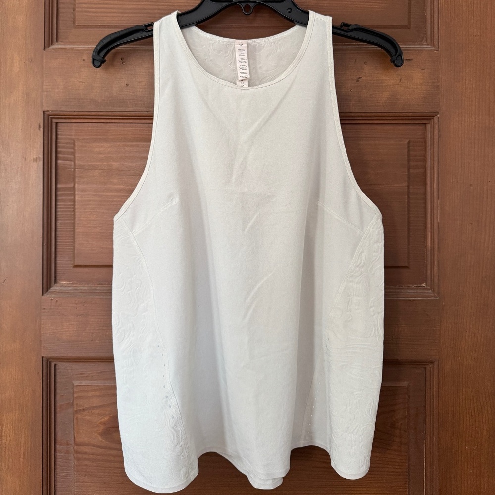 Lululemon Lightweight Stretch Run Tank Airflow, Color: Bone, Size 8